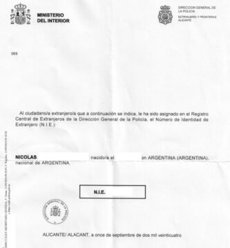 Certificado de NIE